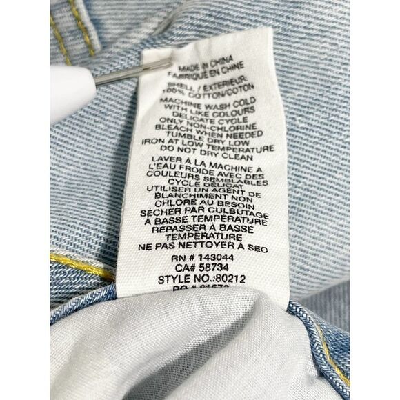 Avec Les Filles Jeans Straight Leg High Rise Jeans With Slit Hem Blue Size 28 - Picture 14 of 16